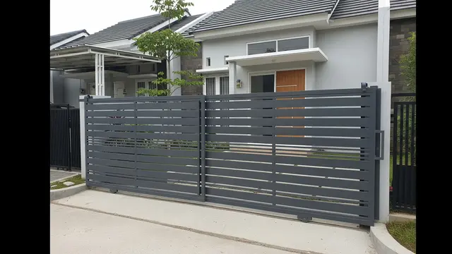 Model Pagar Besi Sliding Minimalis 2025 /Ilustrasi gambar AI