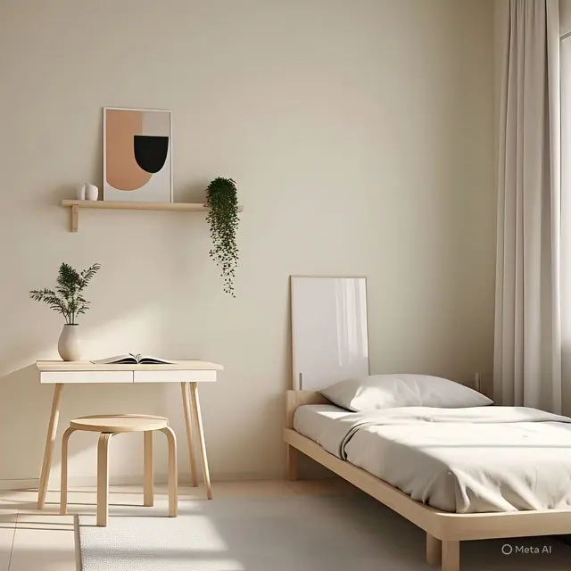 Kamar Pastel Netral Minimalis