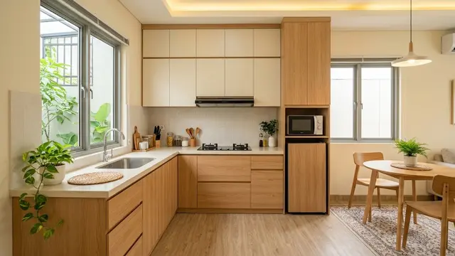 Desain Rumah Tipe 36 dengan Dapur Terbuka