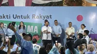 Calon Presiden (Capres) nomor urut 2, Prabowo Subianto saat memberikan sambutan di acara Relawan Bakti untuk Rakyat di kediamannya, Senin (29/1/2024). (Liputan6.com/Ady Anugrahadi)