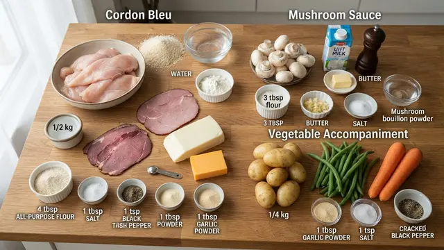 Resep Chicken Cordon Bleu Saus Jamur