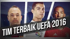 Tim yang dirilis oleh UEFA ini tak menyertakan pemain yang bermain di Liga Inggris.