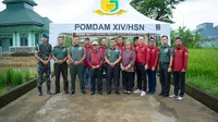Kunjungi Lahan Ketahanan Pangan Terpadu Kodam XIV Hasanuddin, Ratu Prabu Sulsel Serahkan Bantuan Bibit Ikan