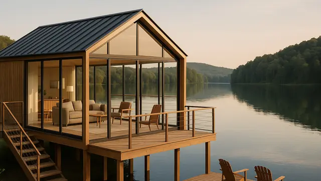 Rumah Kaca di Pinggir Danau