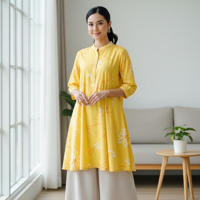 Tunik dengan Celana Kulot atau Palazzo