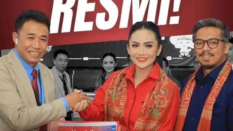 KD-Dewa menyerahkan berkas pendaftaran Pilkada Batu. ((Foto: Instagram/krisdayanti_official)