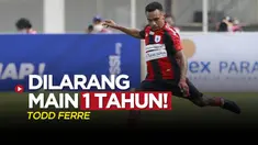 Berita video Komdis PSSI menjelaskan alasan pemain Persipura Jayapura, Todd Ferre, disanksi berat larangan bermain selama 1 tahun.