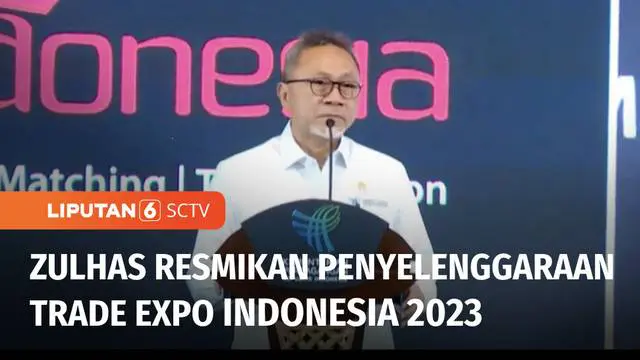 Menteri Perdagangan, Zulkifli Hasan meresmikan penyelenggaraan Trade Expo Indonesia Tahun 2023. Zulkifli Hasan menargetkan ada peningkatan transaksi dalam Trade Expo Indonesia tahun ini.