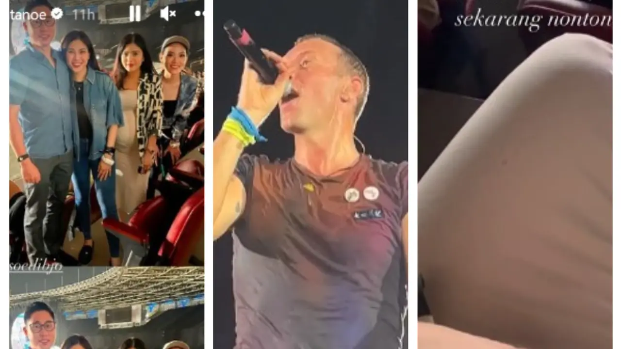 Potret Valencia Tanoe Nekat Nonton Konser Coldplay, Pamer Baby Bump