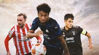 Ilustrasi - Christian Eriksen, Boubacar Kamara, Paulo Dybala (Bola.com/Adreanus Titus)