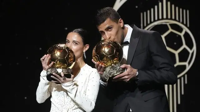 Rodri dan Aitana Bonmati Jadi Pemain Terbaik Ballon d'Or 2024/bola.com