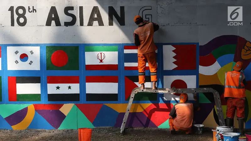 Sambut Asian Games, Kolong Flyover UI Dipenuhi Mural