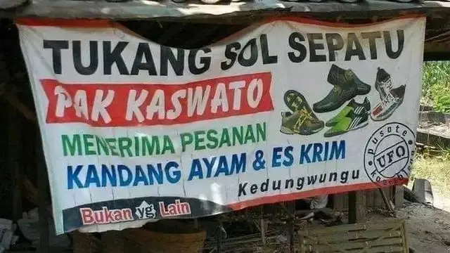 6 Spanduk Jualan Enggak Matching Ini Bikin Pembeli Bingung