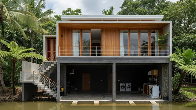 Desain Rumah Kecil 2 Lantai Anti Banjir