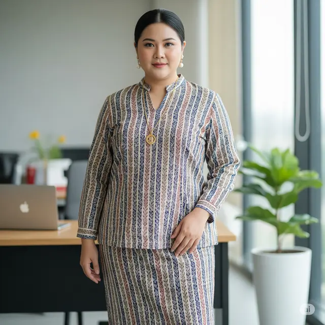 Model Batik Plus Size (Image by GeminiAI)