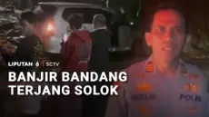 Banjir bandang disertai tanah longsor terjang kompleks Kantor Bupati Solok, Sumatra Barat. Akses jalan dari Solok menuju Padang dan arah sebaliknya lumpuh total.