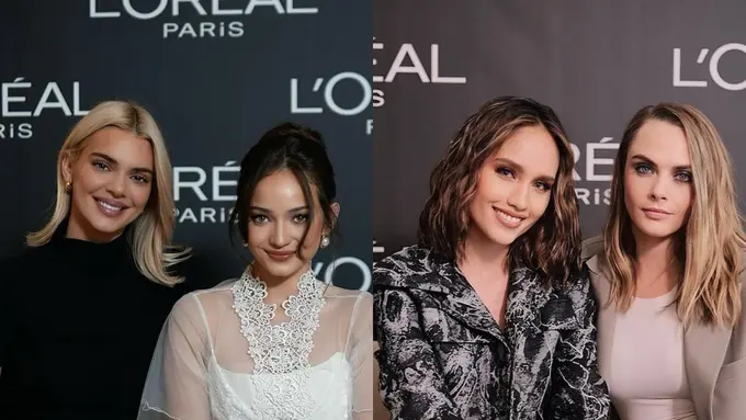 Beda Gaya Enzy Storia dan Cinta Laura Saat Wawancara Kendall Jenner dan Cara Delevigne di Paris