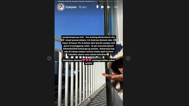 Pandemi Covid-19 Belum Usai, Ify Alyssa Umumkan Positif Pertama Kalinya Selama 2,5 Tahun. (instagram.com/ifyalyssa)