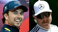 Mantan pembalap Red Bull, Sergio Perez, dan pembalap cadangan Mercedes, Valtteri Bottas, akan membalap untuk Cadillac musim depan, demikian diumumkan tim Formula Satu yang baru pada 26 Agustus 2025. (Andrej ISAKOVIC, Marco BERTORELLO/AFP)