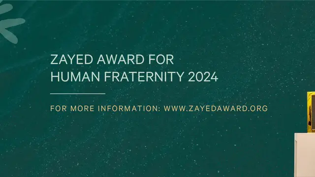 Zayed Award for Human Fraternity yang diselenggarakan di Uni Emirat Arab. (Facebook)