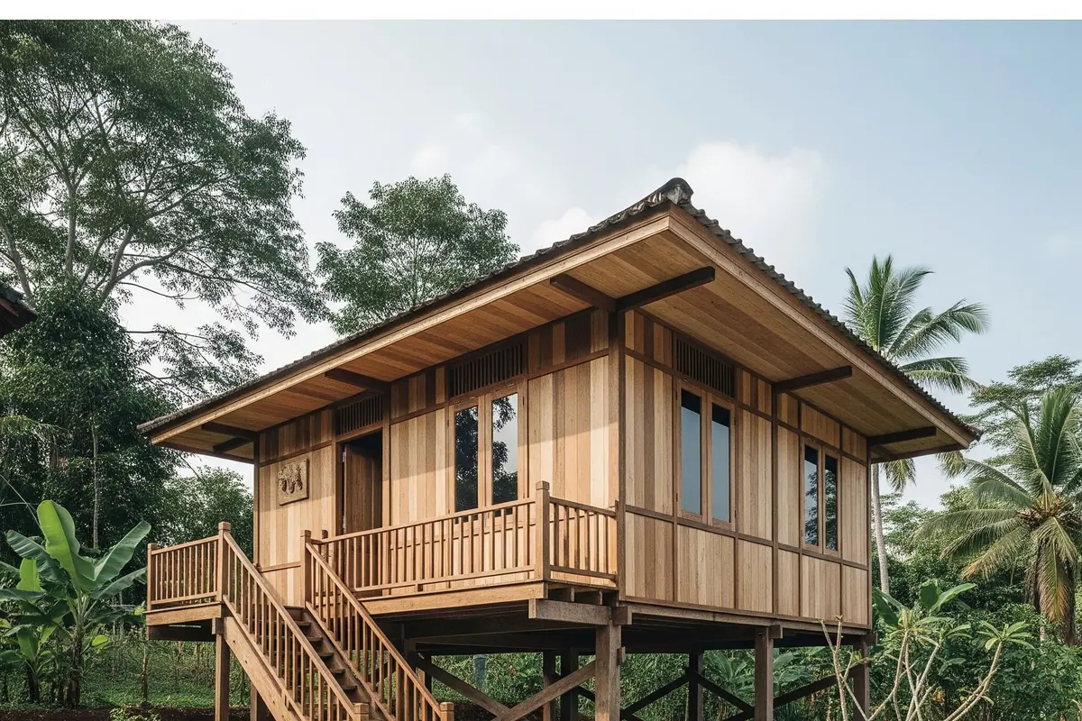 Gambar Rumah Sederhana Ukuran 6x9 di Kampung. Foto: Gemini