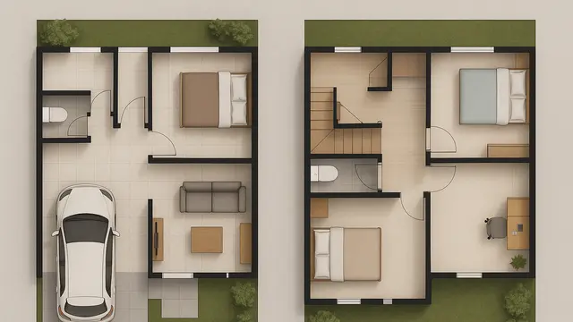 Desain Rumah Ukuran 7x10 Sederhana 3 Kamar Tidur