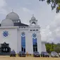 Masjid Darussalam di Desa Seresam, Kabupaten Indragiri Hulu, yang dibangun dengan infak Rp1 ribu per hari warga. (Liputan6.com/Istimewa)