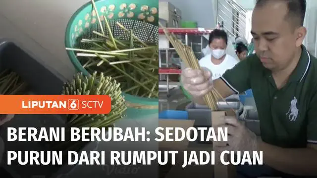 Rumput bisa diolah jadi sedotan, ini berawal dari keresahan akan sampah plastik Erwianto Pratama Ong yang menyulap rumput purun jadi sedotan. Sebuah inovasi yang tak hanya ramah lingkungan, namun juga bisa menghasilkan rupiah. Inilah Berani Berubah e...