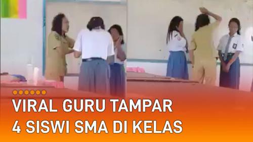 VIDEO: Viral Guru Tampar 4 Siswi SMA di Kelas