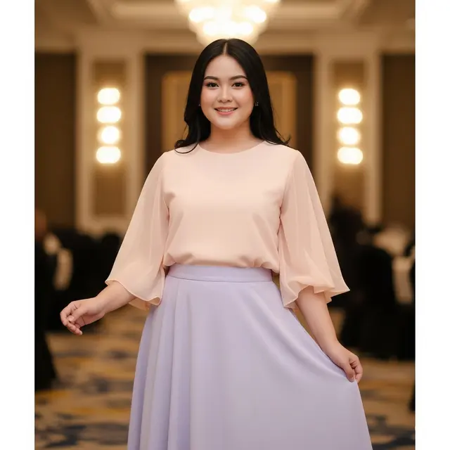 Blouse Sifon Lengan Terompet