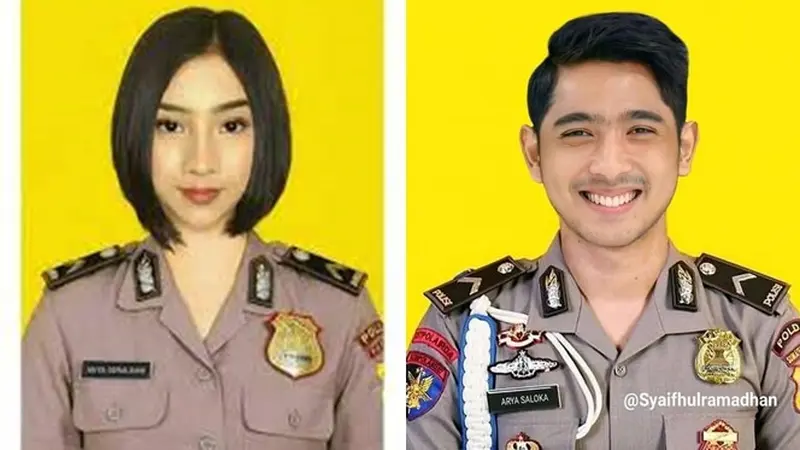 6 Editan Pasfoto Artis Jadi Polisi Ini Bikin Tepuk Jidat