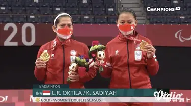 Ganda putri badminton Leani Ratri Oktila dan Khalimatus Sadiyah juarai para badminton klasifikasi SL3-SU5. Mereka rebut emas Paralimpiade Tokyo 2020 setelah tumbangkan Cheng Hefang/Ma Huihui, 21-18, 21-12.