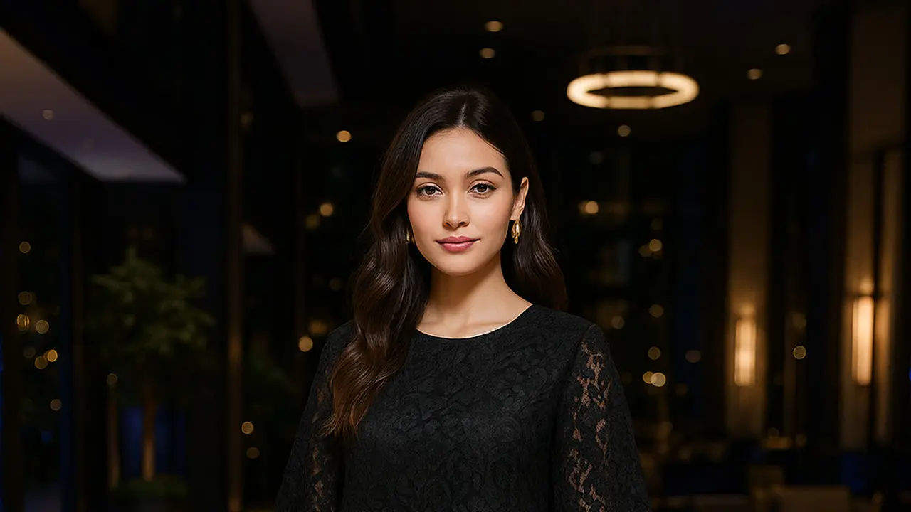 Kaftan Brokat Hitam untuk Acara Malam