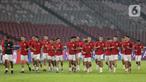 Pemain Timnas Indonesia saat menjalani latihan resmi jelang menghadapi China pada lanjutan putaran ketiga Kualifikasi Piala Dunia 2026 zona Asia Grup C di Stadion Utama Gelora Bung Karno Jakarta, Rabu (4/6/2025). (Liputan6.com/Angga Yuniar)