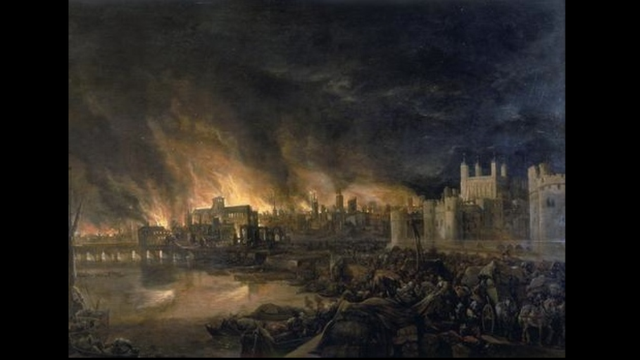 Lukisan ilustrasi kebakaran besar London
