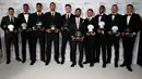 PFA awards sendiri merupakan penghargaan tahunan yang diberikan untuk pemain yang berkarir di sepak bola Inggris yang didasarkan atas penilaian dari Asosiasi Pemain Profesional (PFA). (AFP/Darren Staples)