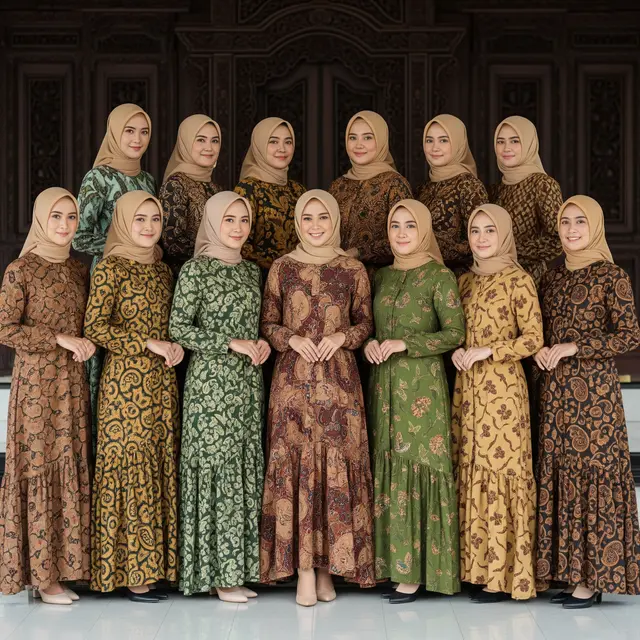 9 Model Gamis Batik untuk Organisasi Wanita, Tampil Anggun dan Profesional
