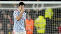 Harry Maguire - Harapan besar menyertai kedatangan pemain asal Inggris ini ketika dibeli MU dengan status bek termahal di dunia. Harga 78,3 juta Pounds nampaknya terlalu mahal untuk bek yang tampil tidak konsisten dan sering membuat blunder. (AP/Frank Augstein)