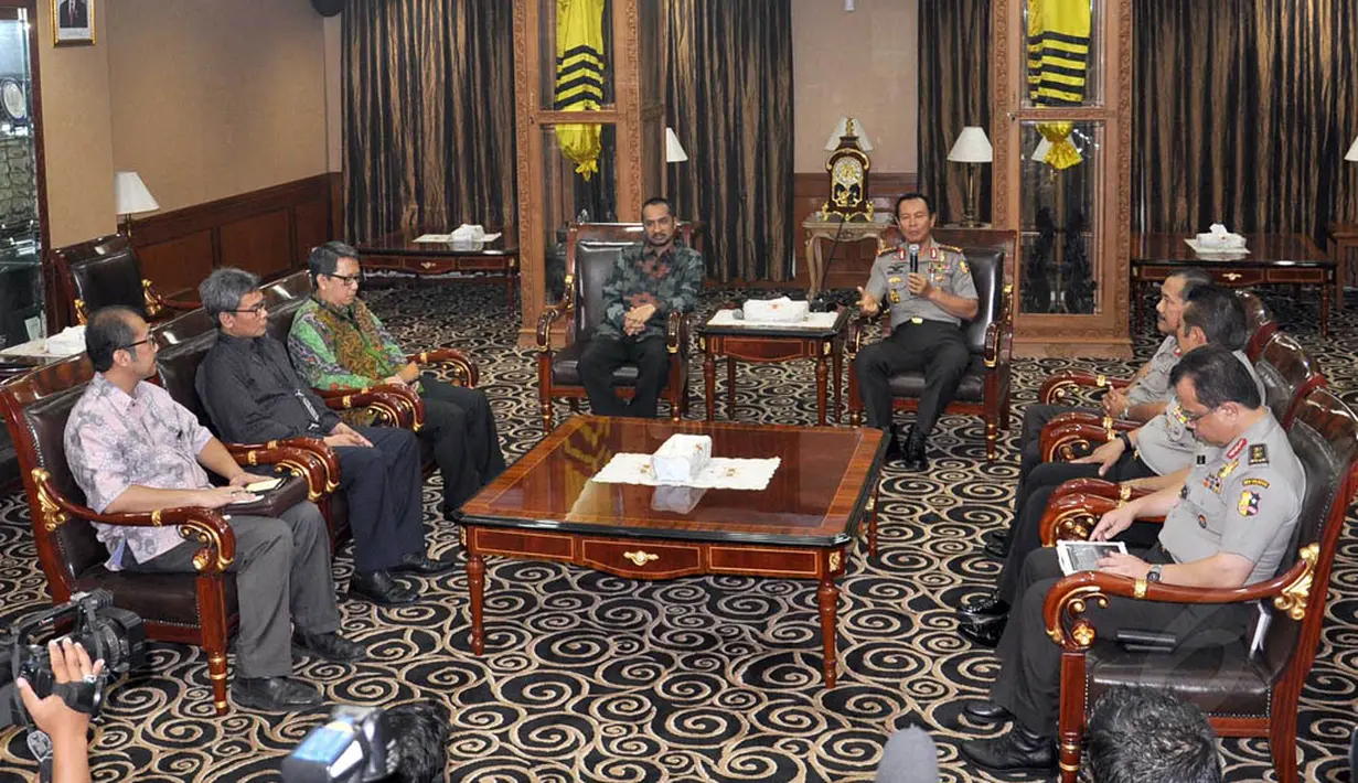 Kesepahaman itu terkait sosialisasi tentang penerapan pengendalian gratifikasi yang diterima anggota Polri seluruh Indonesia, Jakarta, Selasa (19/8/14). (Liputan6.com/Miftahul Hayat)