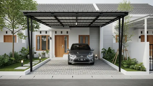 Trik Menata Carport Rumah Sempit agar Mobil Tidak Sulit Keluar-Masuk