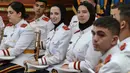 Sebelumnya, Presiden Prabowo Subianto pernah menyatakan bahwa pemerintah RI akan memberikan beasiswa kepada warga Palestina untuk kuliah di Unhan. (BAY ISMOYO/AFP)