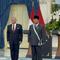 Presiden Prabowo Subianto menyambut Raja Kerajaan Yordania Hasyimiah, Raja Abdullah II ibn Al Hussein di Istana Merdeka Jakarta, Jumat (14/11/2025). (Foto: Liputan6.com/Lizsa Egeham).