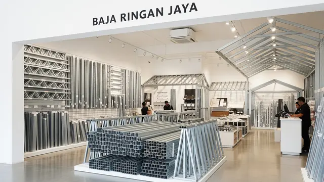 toko baja ringan dengan cat putih