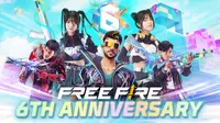 Free Fire rayakan 6th Anniversary dengan bagi-bagi hadiah dalam game dan rilis sederet konten (Garena)
