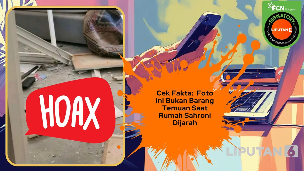 Cek fakta foto barang pribadi dari rumah Sahroni