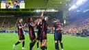 Bermain tandang, Barcelona tampik apik membungkam tuan rumah Villarreal dengan skor telak 5-1. (JOSE JORDAN/AFP)