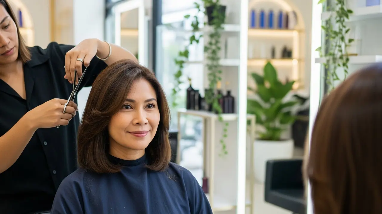 Potongan untuk Rambut Tipis Ibu-Ibu 50 Tahun