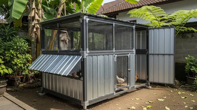 Kandang Ayam Besi Knock Down (Bongkar Pasang)