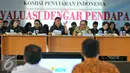 Suasana Evaluasi Dengar Pendapat (EDP) perpanjangan Izin Penyelenggaraan Penyiaran (IPP) televisi SCTV di kantor KPID, Jakarta, Rabu (11/5/2016). (Liputan6.com/Yoppy Renato)