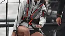 Kate Middleton berpartisipasi dalam perlombaan perahu King's Cup Regatta di Cowes, lepas pantai selatan Inggris pada 8 Agustus 2019. Kate Middleton yang mengenakan celana pendek di depan umum bukanlah pemandangan yang biasa. (Adrian DENNIS/AFP)